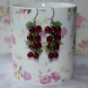 Bunch earrings red currant