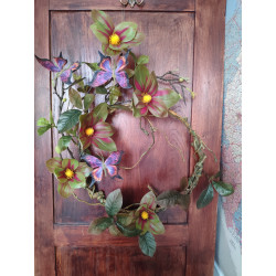 Magnolia door wreath and...