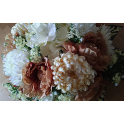 Composition of chrysanthemums and peony