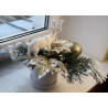 White gold Christmas Flower Box with deer