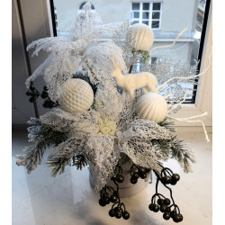 Biały Flower Box Świąteczny...