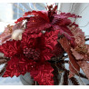 Christmas flower box with poinsettia